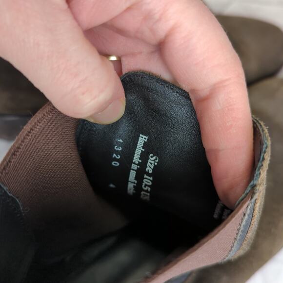 Thursday Boots Duchess Chelsea Boots Dark Olive Suede Women's Size 10.5 Ankle - Picture 8 of 8